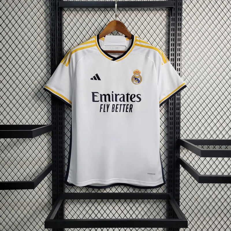 Camisa Real Madrid I 23/24 Torcedor Adidas Masculina - Branco