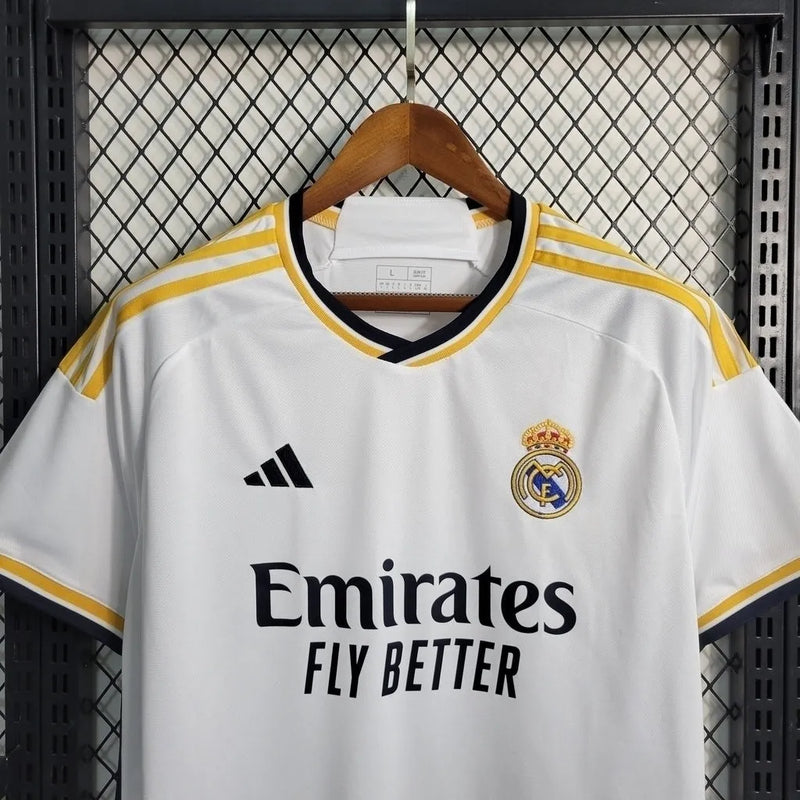 Camisa Real Madrid I 23/24 Torcedor Adidas Masculina - Branco