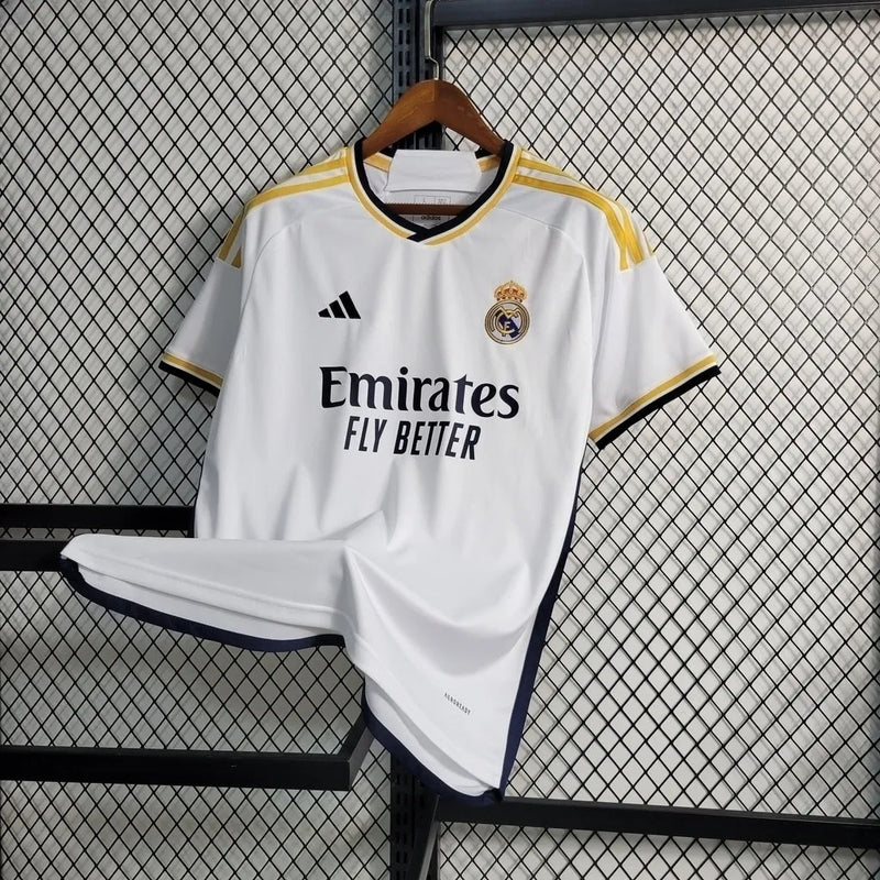 Camisa Real Madrid I 23/24 Torcedor Adidas Masculina - Branco