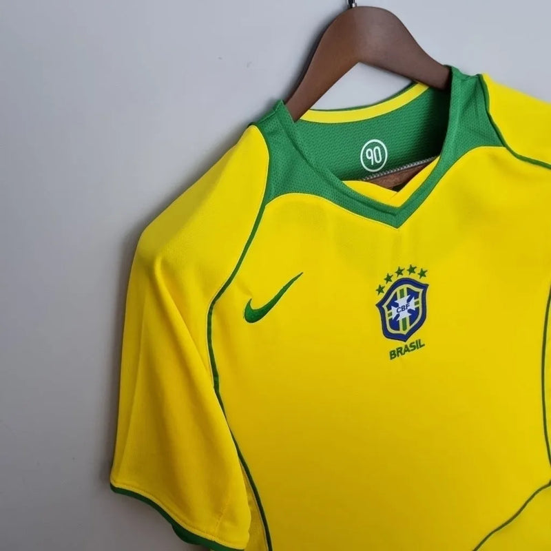 Camisa Retrô 2004 Seleção Brasileira I Nike Masculina - Amarela