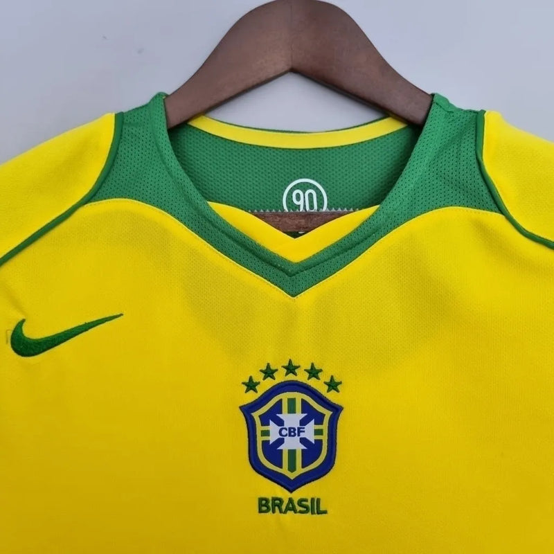 Camisa Retrô 2004 Seleção Brasileira I Nike Masculina - Amarela