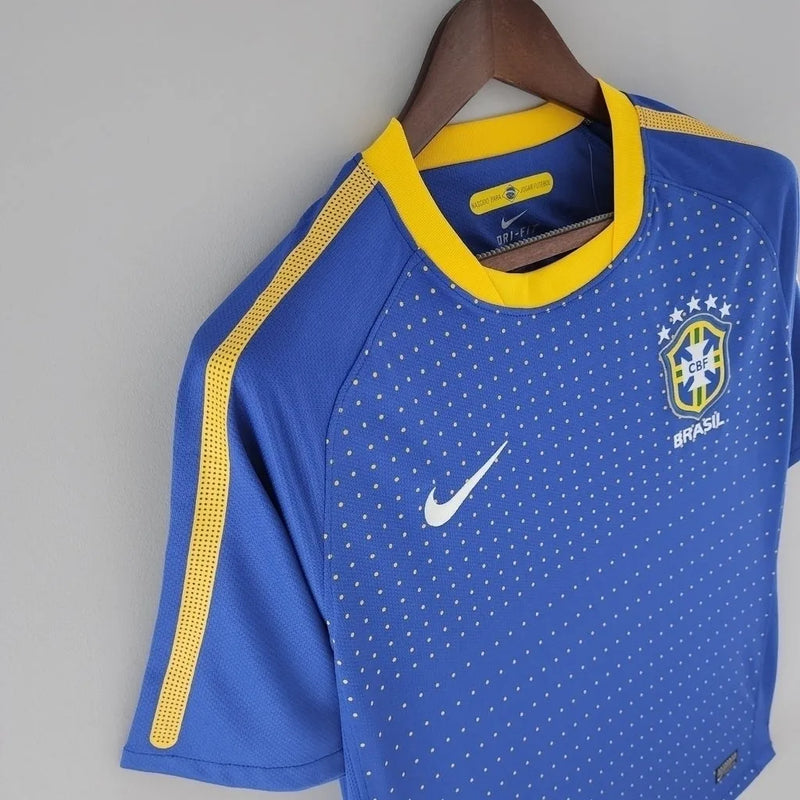 Camisa Retrô 2010 Seleção Brasileira II Nike Masculina - Azul e Amarelo