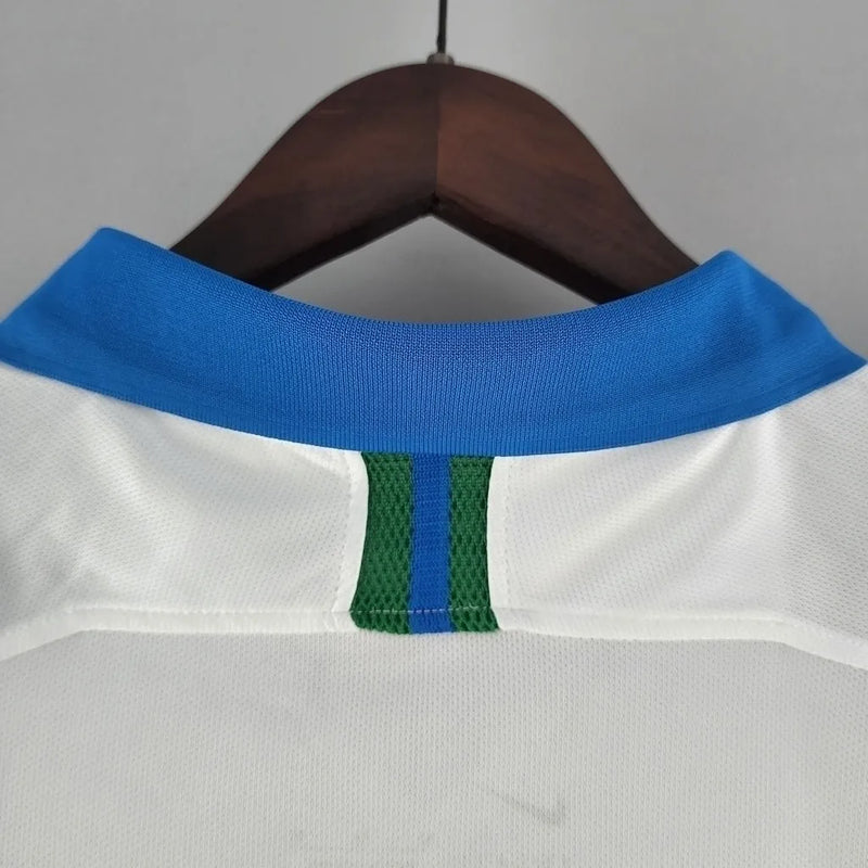 Camisa Seleção Brasileira Copa América 2019/2020 Torcedor Nike Feminina - Branca com detalhes em azul e verde