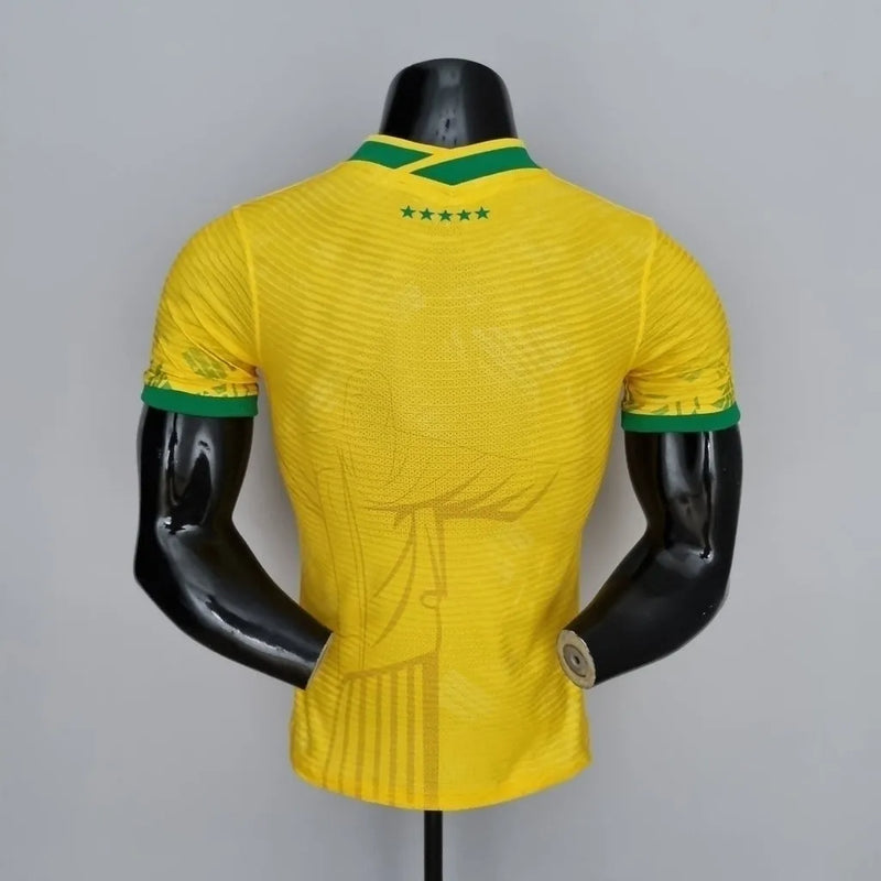 Camisa Seleção Brasileira Edição Especial Cristo Redentor Jogador Nike Masculina - Amarela