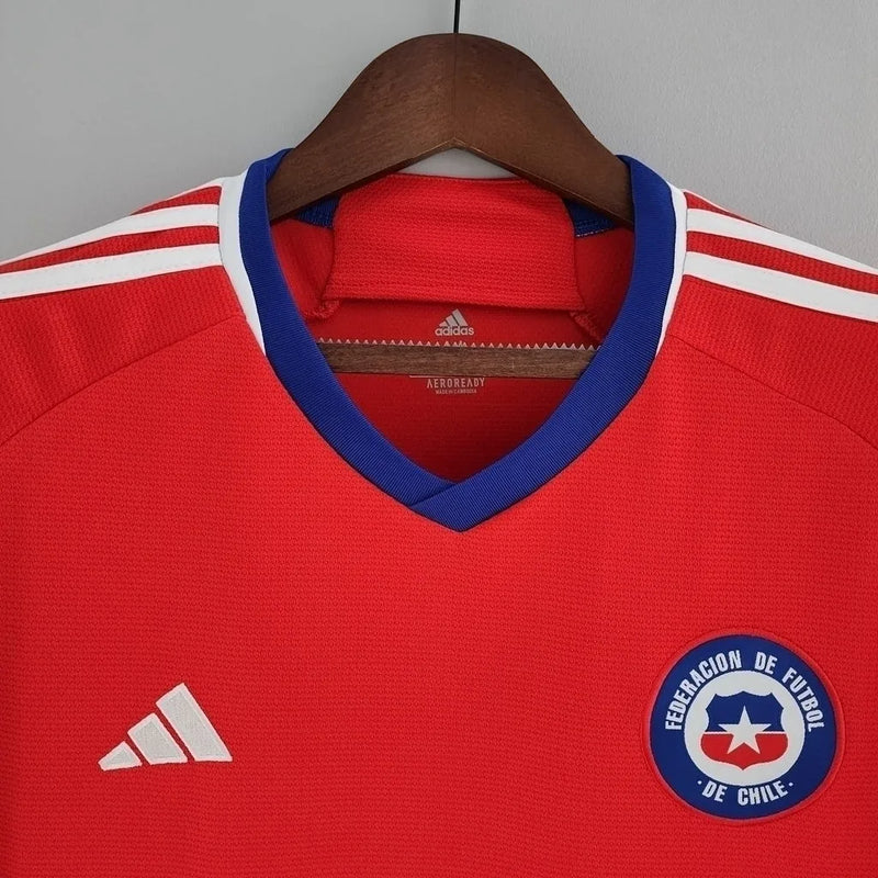 Camisa Seleção do Chile Home 2022 Torcedor Adidas Masculina - Vermelha