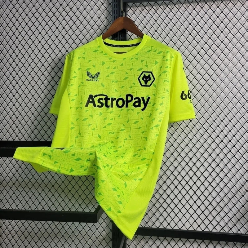 Camisa Wolverhampton Away 23/24 - Torcedor Castore Masculina - Verde