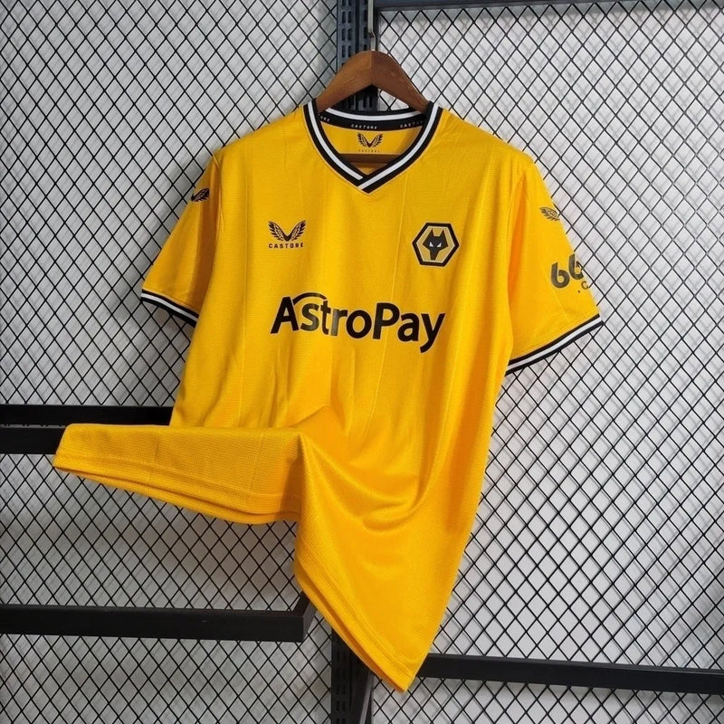 Camisa Wolverhampton Home 23/24 - Torcedor Castore Masculina - Laranja