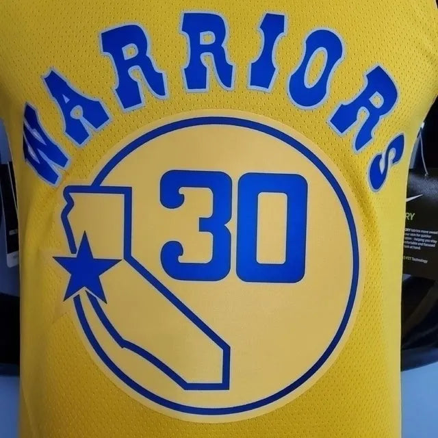 Camiseta Regata Golden State Warriors Amarela e Azul - Nike - Masculina