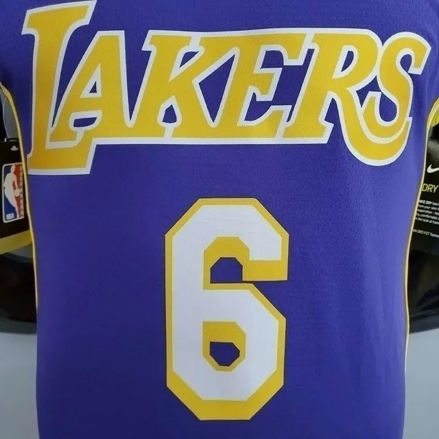 Camiseta Regata Los Angeles Lakers Roxa - Nike - Masculina Gola V