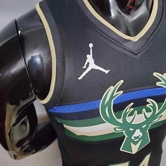 Camiseta Regata Milwaukee Bucks Preta - Nike Jordan - Masculina