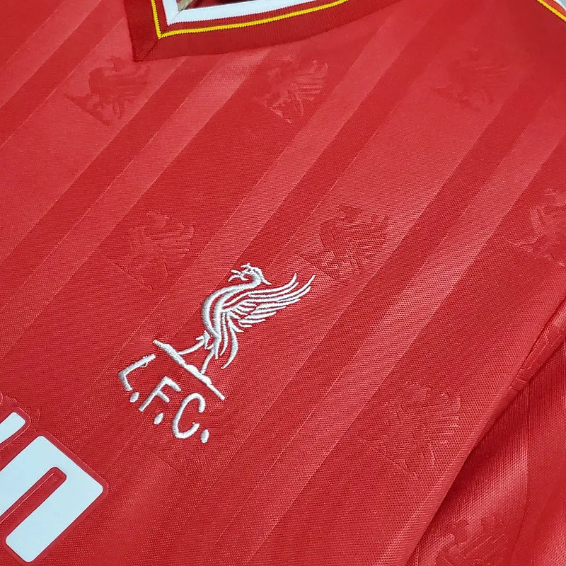 Camisa Retrô Liverpool 1985/1986 - Masculina - Vermelha com detalhes em branco