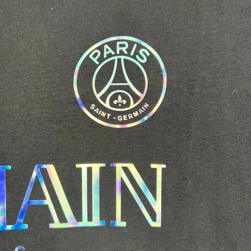 Camisa Paris Saint-Germain Edição Especial 23/24 - Torcedor Balmain Masculina - Preta com detalhes refletivos