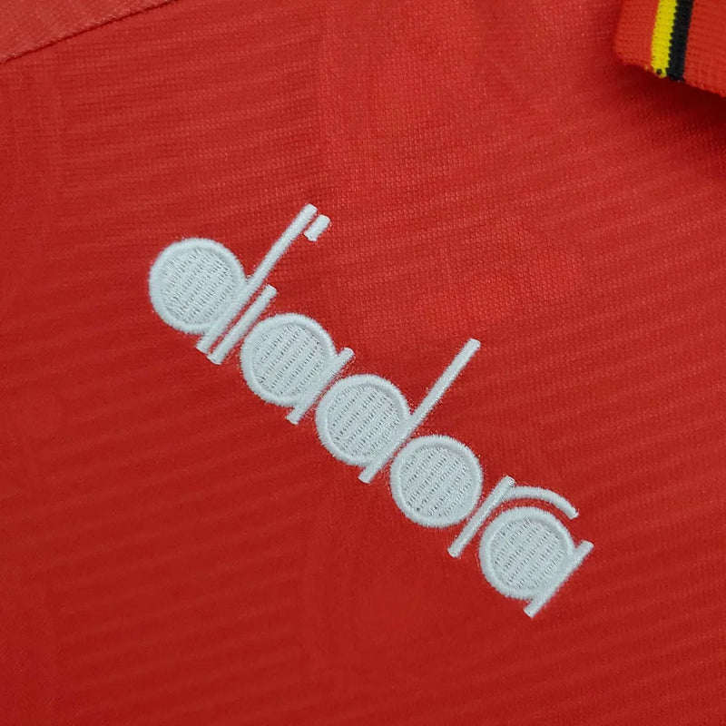 Camisa Bélgica Retrô 1995 Vermelha - Diadora