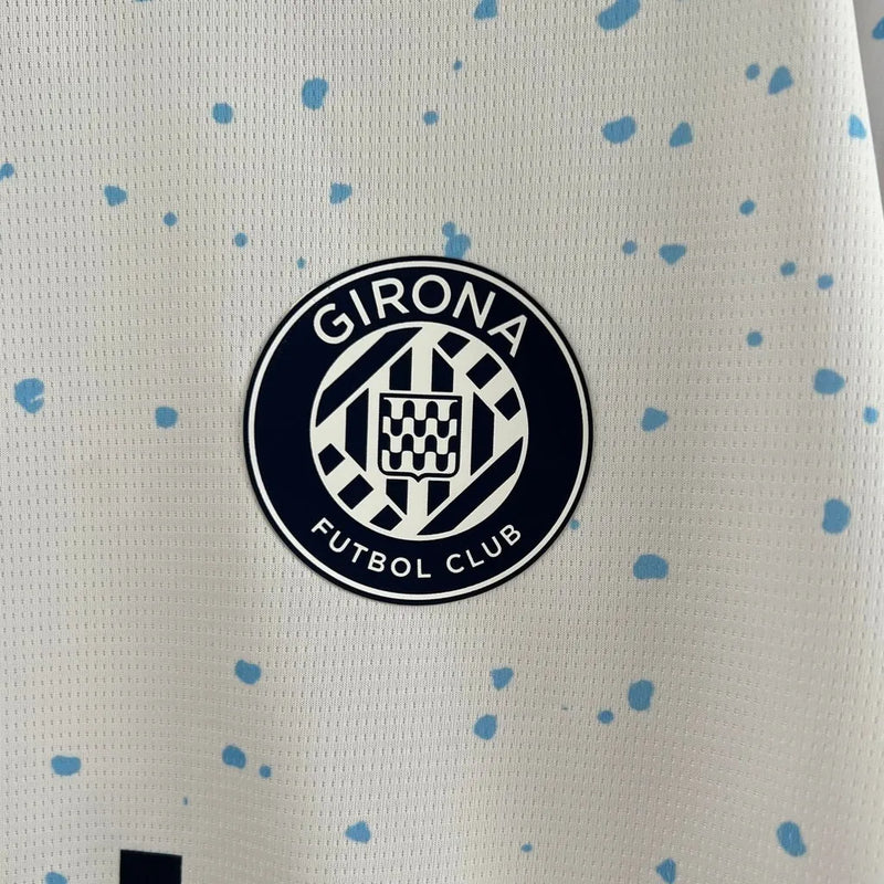 Camisa Girona II 23/24 - Torcedor Puma Masculina - Branca com detalhes em azul