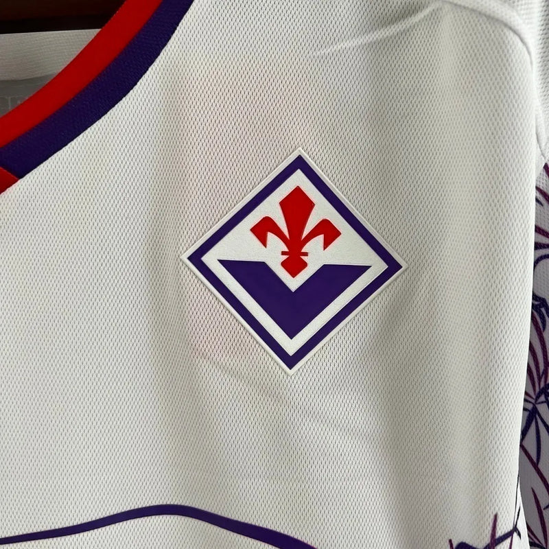 Camisa Fiorentina II 23/24 - Torcedor Kappa Masculina - Branca com detalhes em roxo