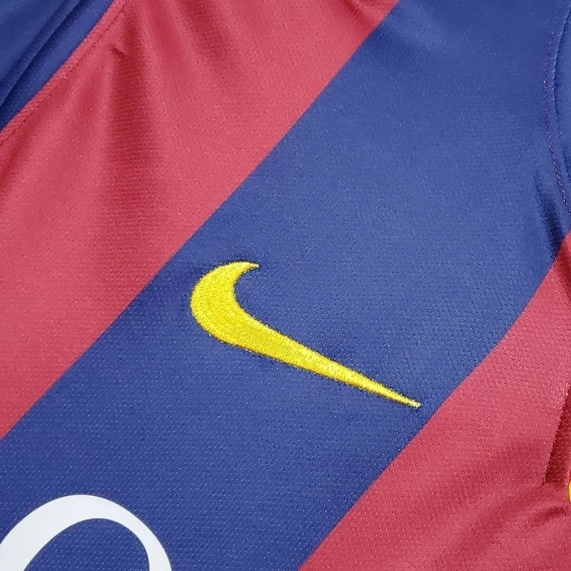 Camisa Barcelona Retrô 2014/2015 Azul e Grená - Nike