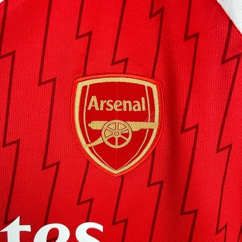 Camisa Arsenal I 23/24 - Torcedor Adidas Feminina - Vermelha com detalhes em branco e dourado