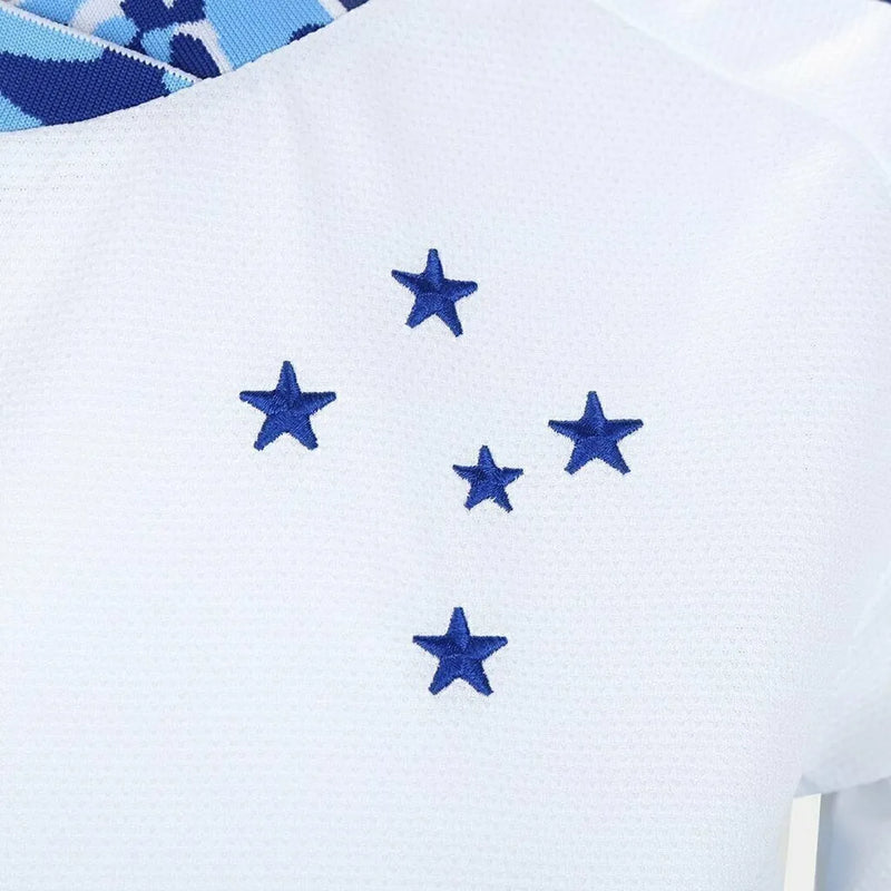 Camisa Cruzeiro II 24/25 - Torcedor Adidas Feminina - Branca com detalhes em azul