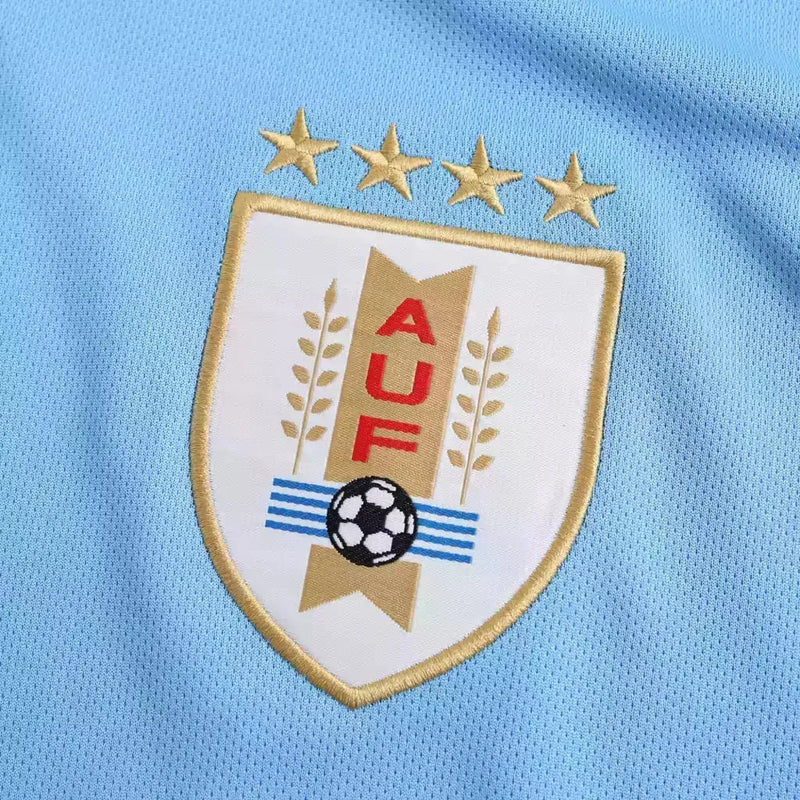 Camisa Seleção do Uruguai I 24/25 - Torcedor Nike Masculina - Azul com detalhes em branco e preto