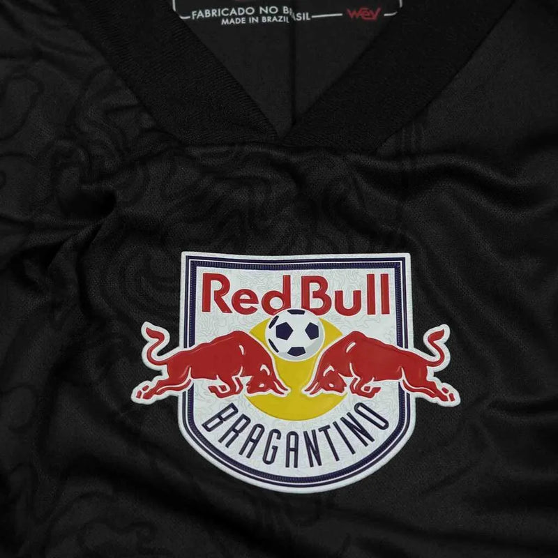 Camisa Red Bull Bragantino II 24/25 - Torcedor Masculina - Preta com detalhes em vermelho