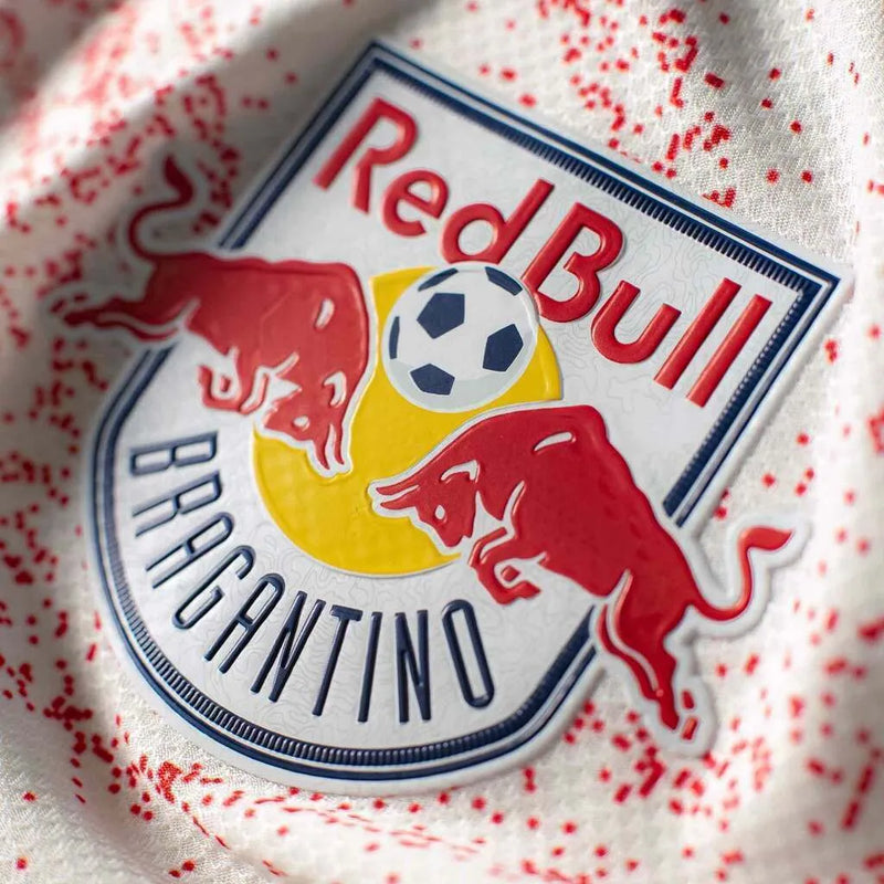 Camisa Red Bull Bragantino I 24/25 - Torcedor Feminina - Branca com detalhes em vermelho