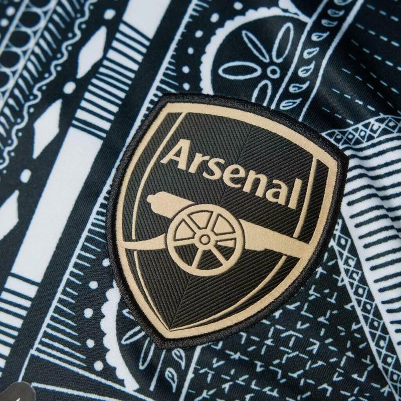 Camisa Arsenal Pré-jogo II 23/24 - Torcedor Adidas Masculina - Azul com detalhes em branco