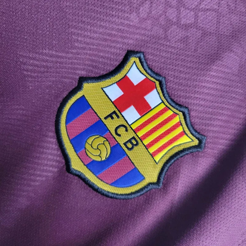 Camisa Retrô Barcelona 2018/2019 - Nike Masculina - Vinho com detalhes em laranja