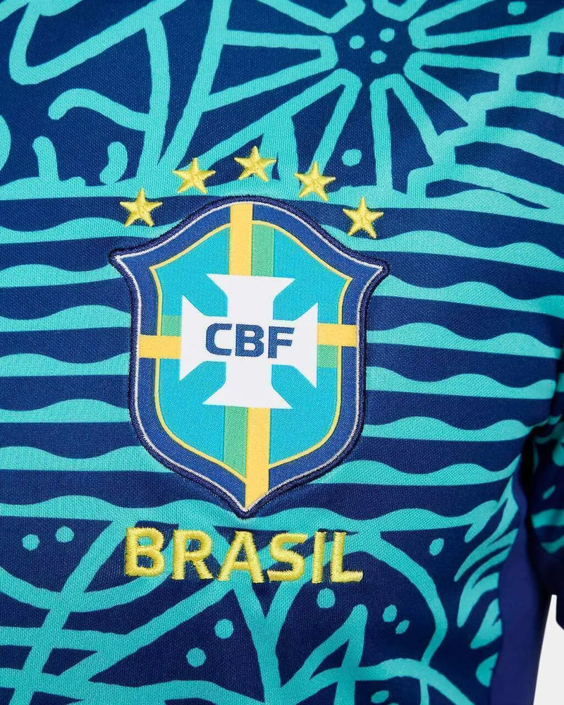 Camisa Seleção Brasileira Pré-jogo 24/25 - Torcedor Nike Masculina - Azul