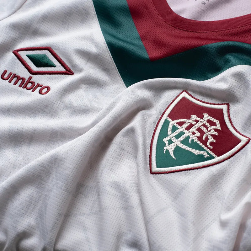 Camisa Fluminense III 24/25 - Torcedor Umbro Feminina - Branca com detalhes em verde e vermelho