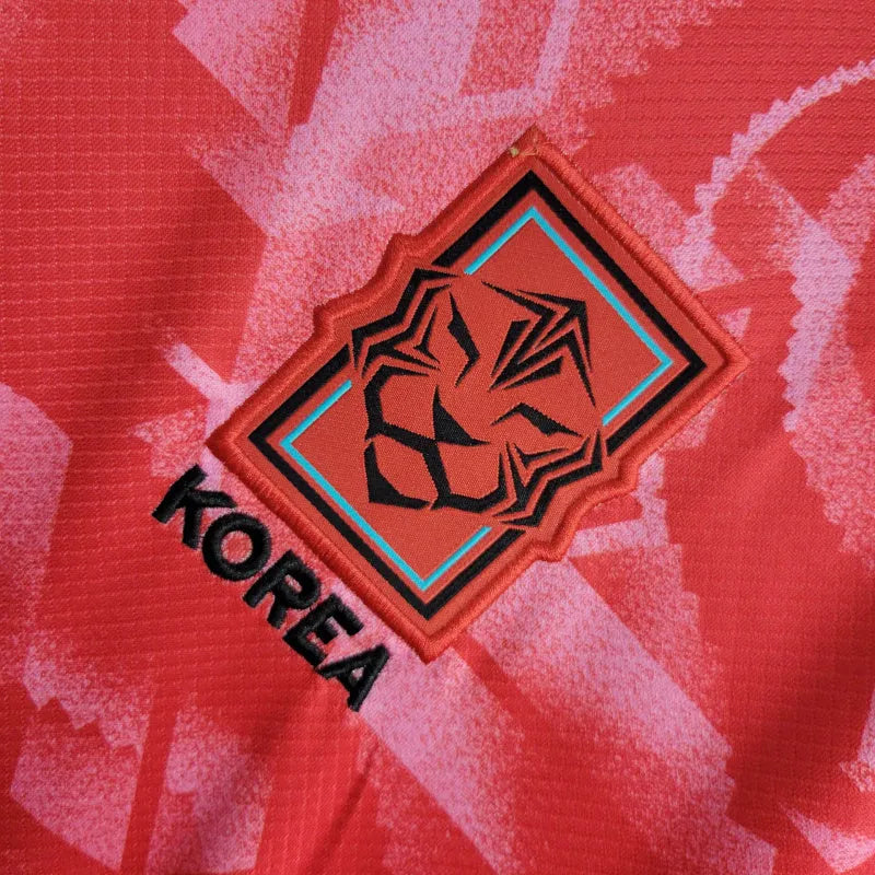 Camisa Seleção Coreia do Sul I 24/25 - Torcedor Nike Masculina - Vermelha com detalhes em azul e preto