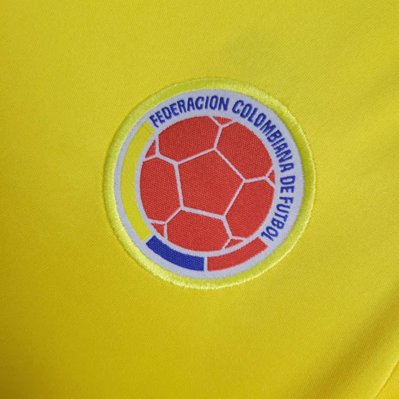 Kit Infantil Colombia I 24/25 - Adidas - Amarelo com detalhes em laranja e azul