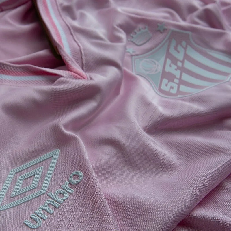 Camisa Santos Edição especial Outubro Rosa 24/25 - Torcedor Umbro Masculina - Rosa