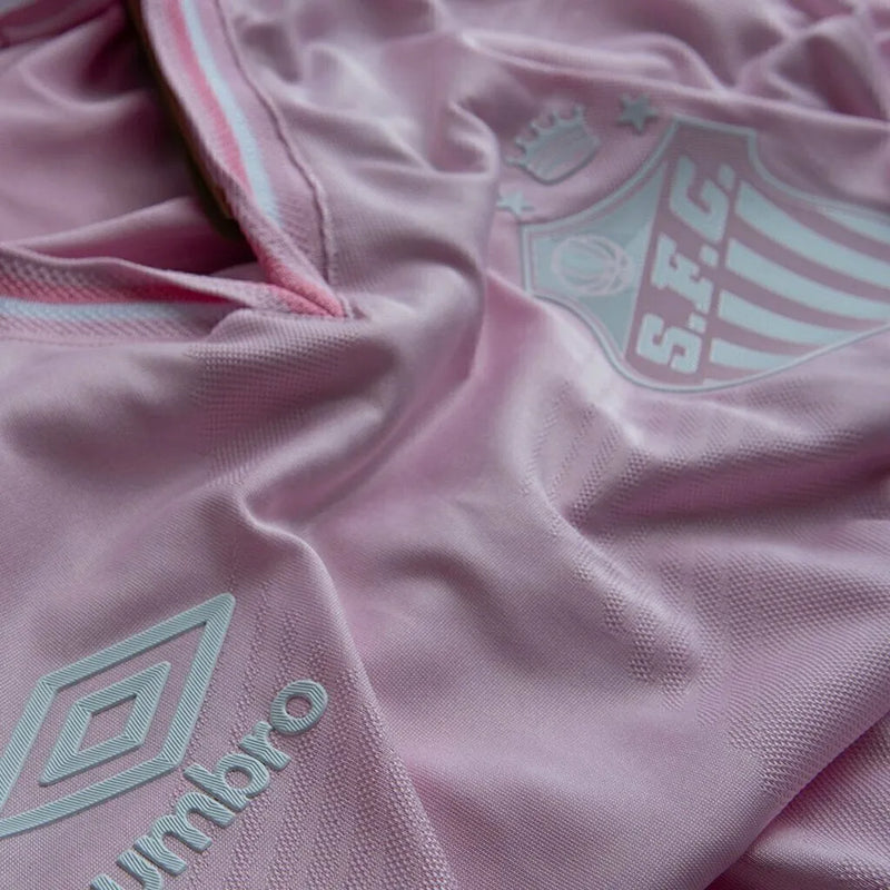 Camisa Santos Edição especial Outubro Rosa 24/25 - Torcedor Umbro Feminina - Rosa