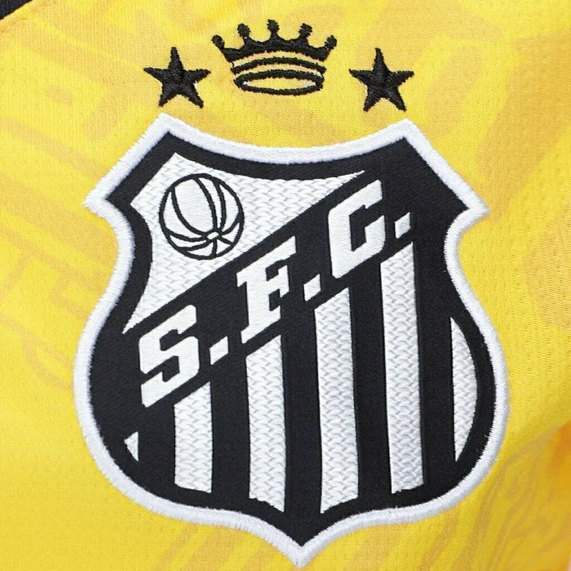 Camisa Santos III 24/25 - Torcedor Umbro Feminina - Amarela com detalhes em preto