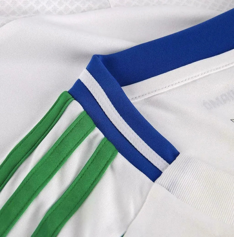 Camisa Seleção da Itália II 24/25 - Torcedor Adidas Feminina - Branca com detalhes em verde e vermelho e azul