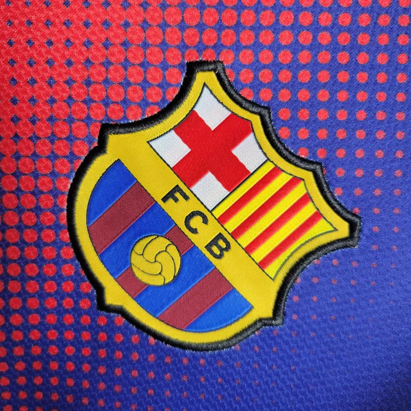 Camisa Retrô Barcelona I 12/13 - Masculina Nike - Azul com detalhes em vermelho