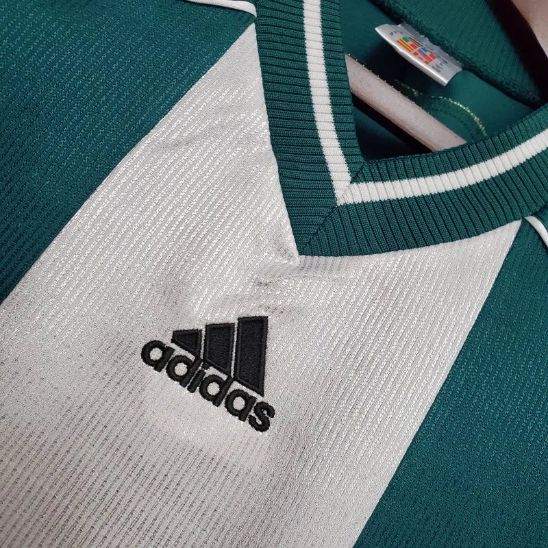 Camisa Retrô Seleção da Alemanha II 1998 - Masculina Adidas - Branca e verde