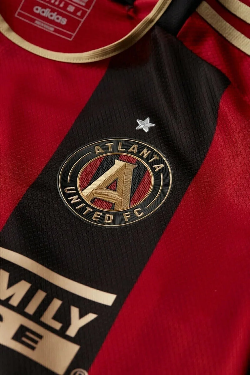 Camisa Atlanta United I 24/25 - Torcedor Adidas Masculina - Preta e vermelha