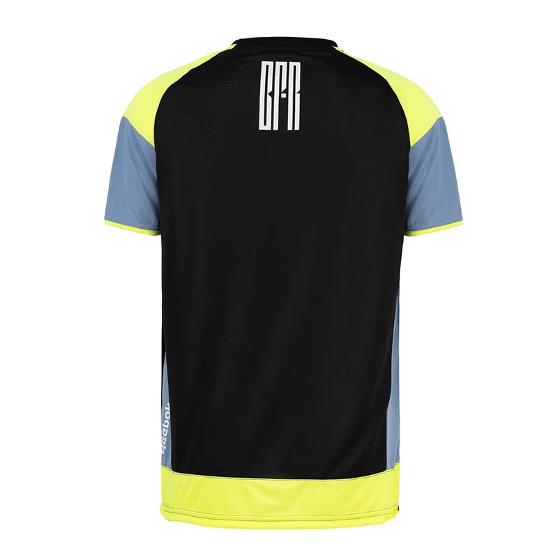 Camisa Botafogo Treino 24/25 - Torcedor Reebok Masculina - Preta com detalhes em cinza e amarelo