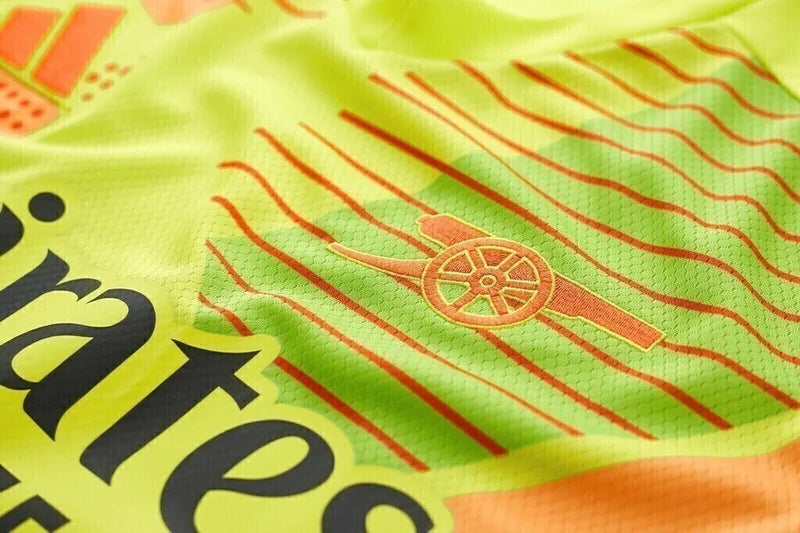 Camisa Arsenal Goleiro 24/25 - Torcedor Adidas Masculina - Verde com detalhes em laranja