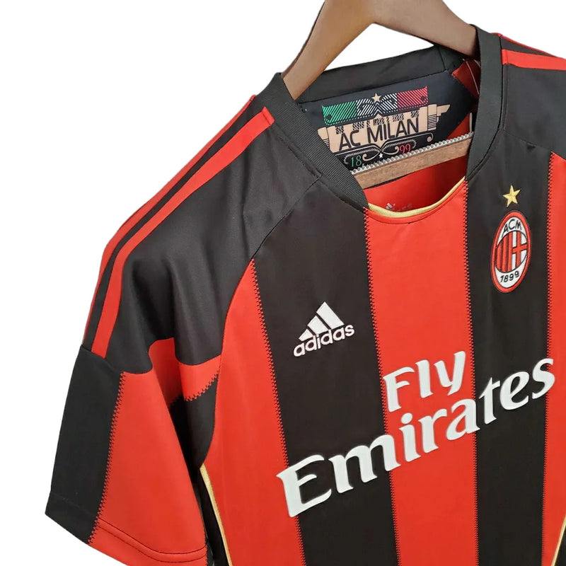 Camisa Retrô AC Milan I 2010/2011 - Masculina Adidas - Vermelha e preta