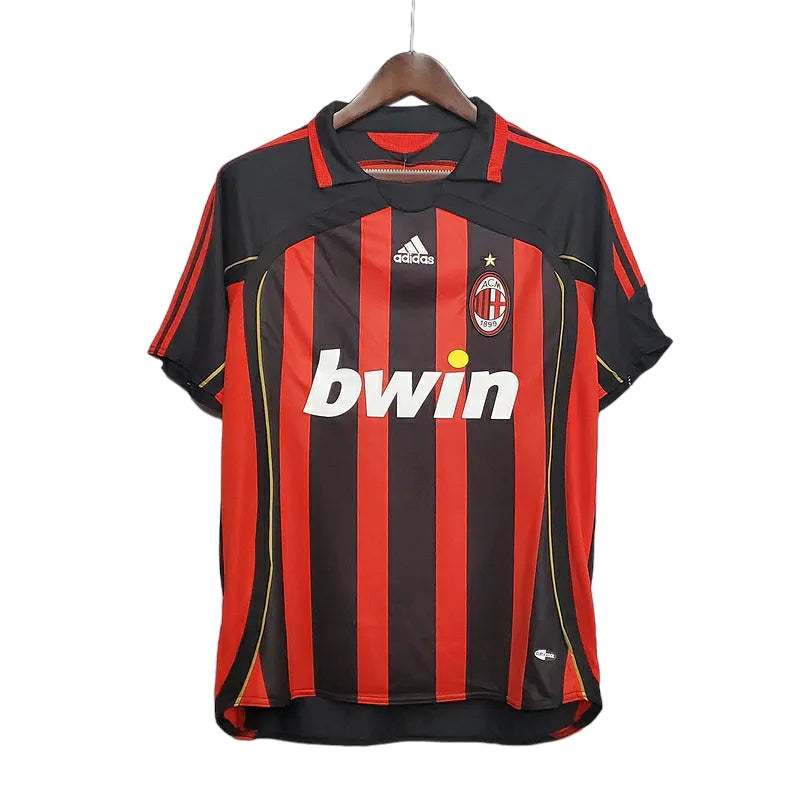 Camisa Retrô Milan 2006/2007 - Adidas Masculina - Vermelha e preta