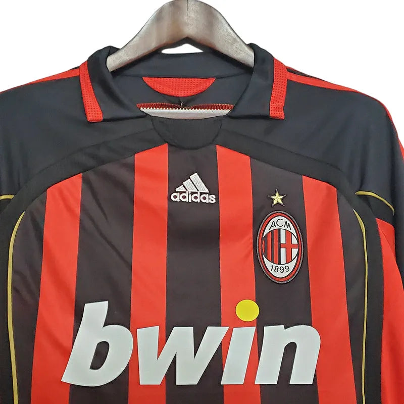 Camisa Retrô Milan 2006/2007 - Adidas Masculina - Vermelha e preta