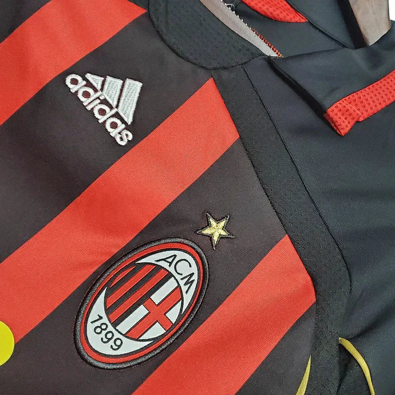 Camisa Retrô Milan 2006/2007 - Adidas Masculina - Vermelha e preta