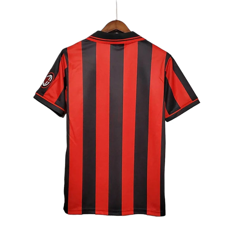 Camisa Retrô AC Milan 1996/1997 - Masculina Lotto - Vermelha e preta