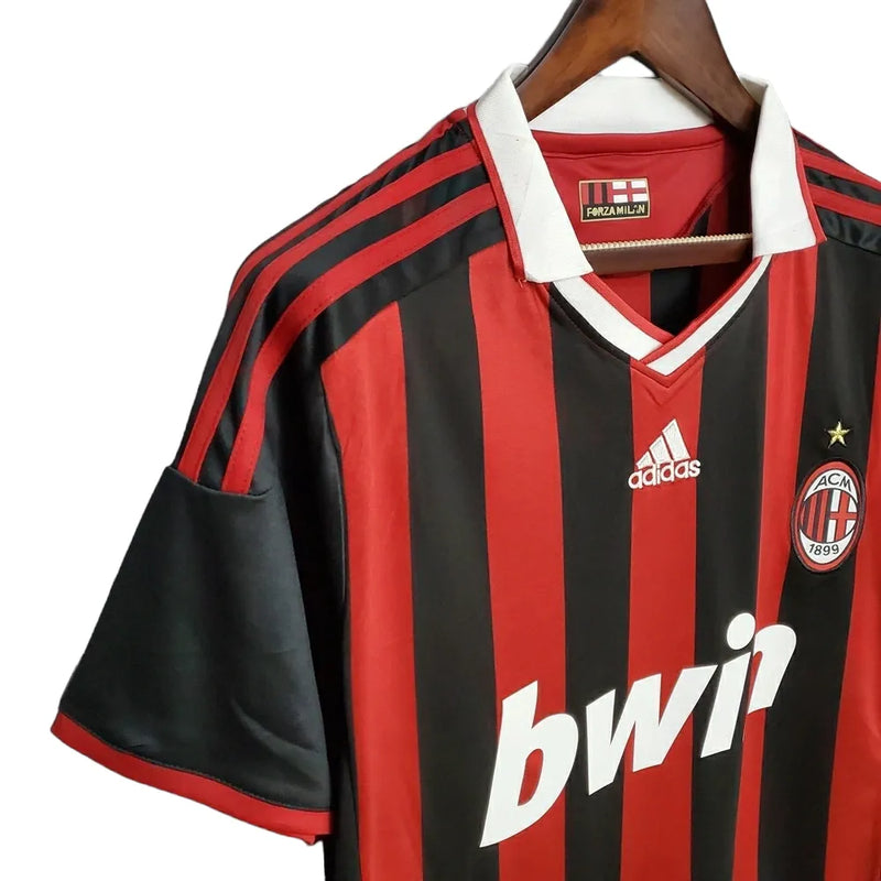 Camisa Retrô AC Milan 2009/2010 - Masculina Adidas - Vermelha e preta