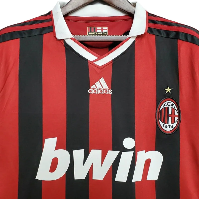 Camisa Retrô AC Milan 2009/2010 - Masculina Adidas - Vermelha e preta