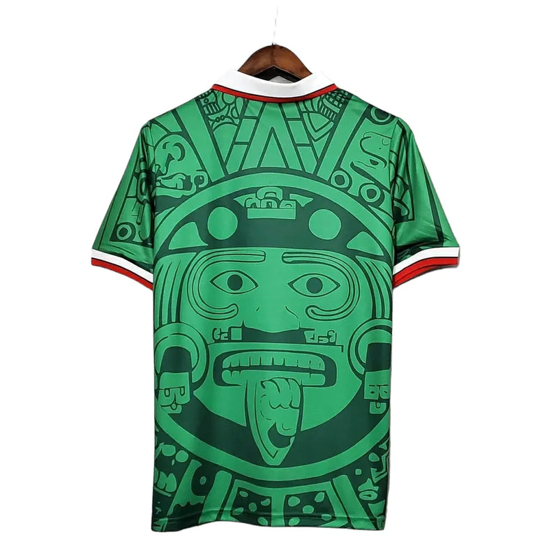 Camisa Retrô Seleção do México 1998 - Aba Sport Masculina - Verde