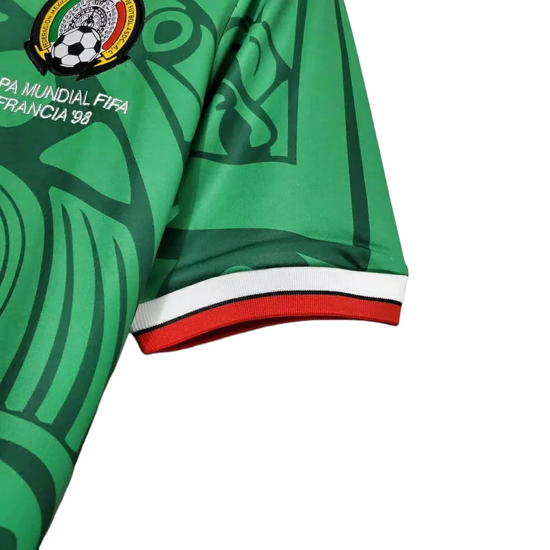 Camisa Retrô Seleção do México 1998 - Aba Sport Masculina - Verde