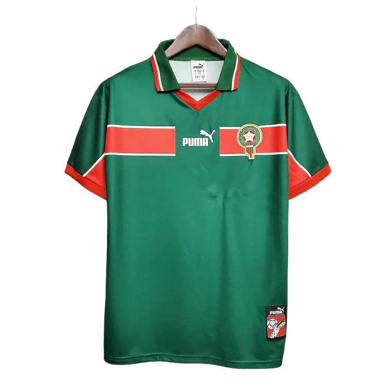 Camisa Marrocos Retrô 1998 Verde e Vermelha - Puma